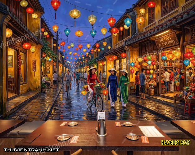 Tranh dán tường phố cổ Hội AnHA260319-7P - Kết quả tìm kiếm tranh tường